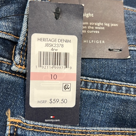 TOMMY HILFIGER WOMEN JEANS STRAIGHT LEG SIZE 10 - Picture 9 of 9